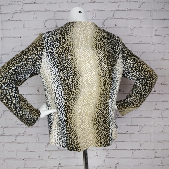 Frank Lyman Design Black and Cream Sparkly Blazer, size 10 - Picture 4 of 7